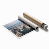 Extra large rolled print of the Chrysler Building in grayscale tones, ideal for classy bathroom wall art.