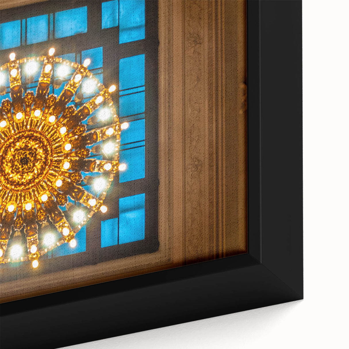 Extra large black wall art of NYC Grand Central, featuring colorful, textured details on a framed canvas.