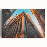 Black and white large art print of NYC skyline on stretched canvas, suitable for kitchen wall art.