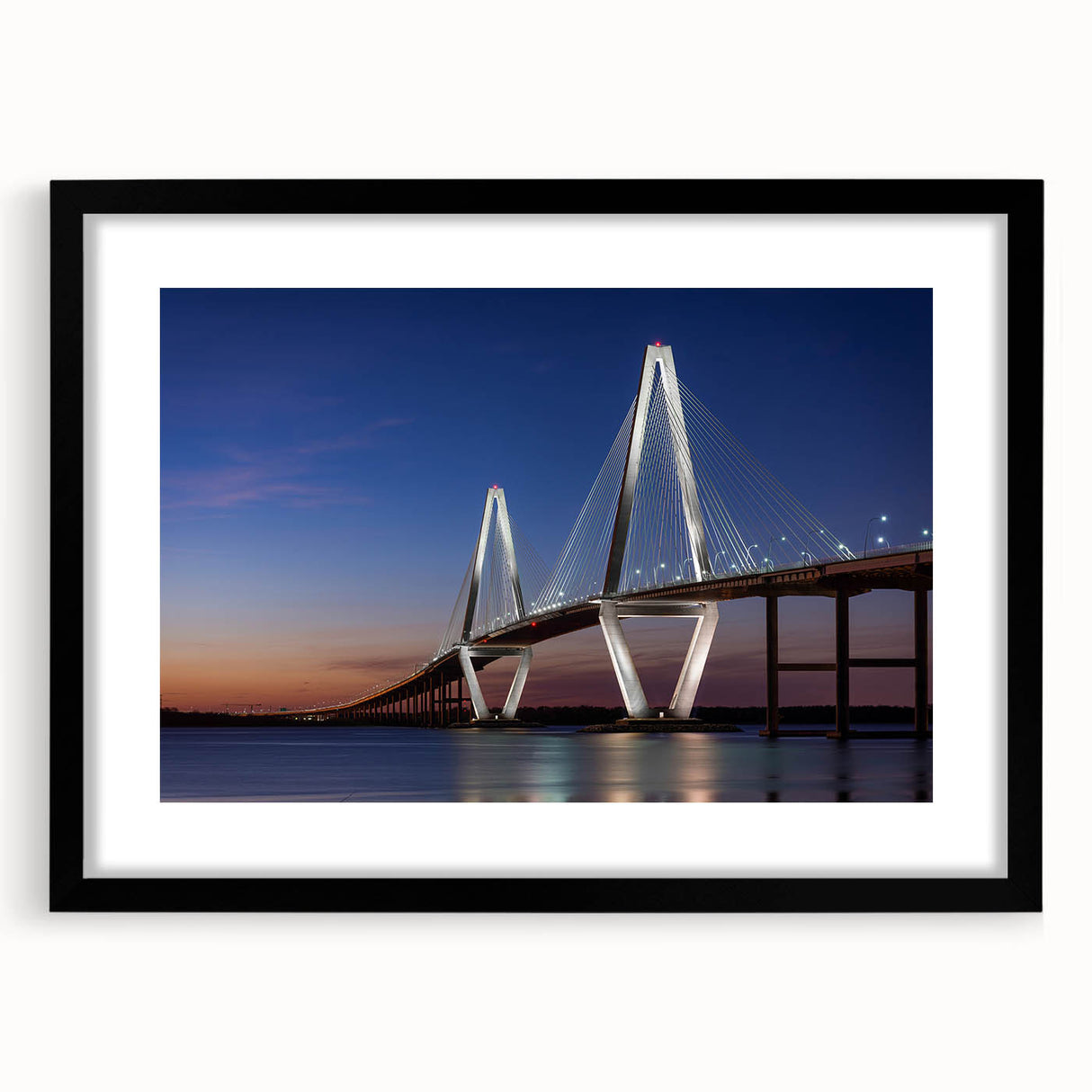 Extra large abstract art print of Charleston scenery in vibrant colors, textured on a black framed canvas.