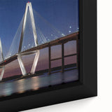 Black wall art featuring a textured Charleston, South Carolina scenery in vibrant colors on a framed canvas.