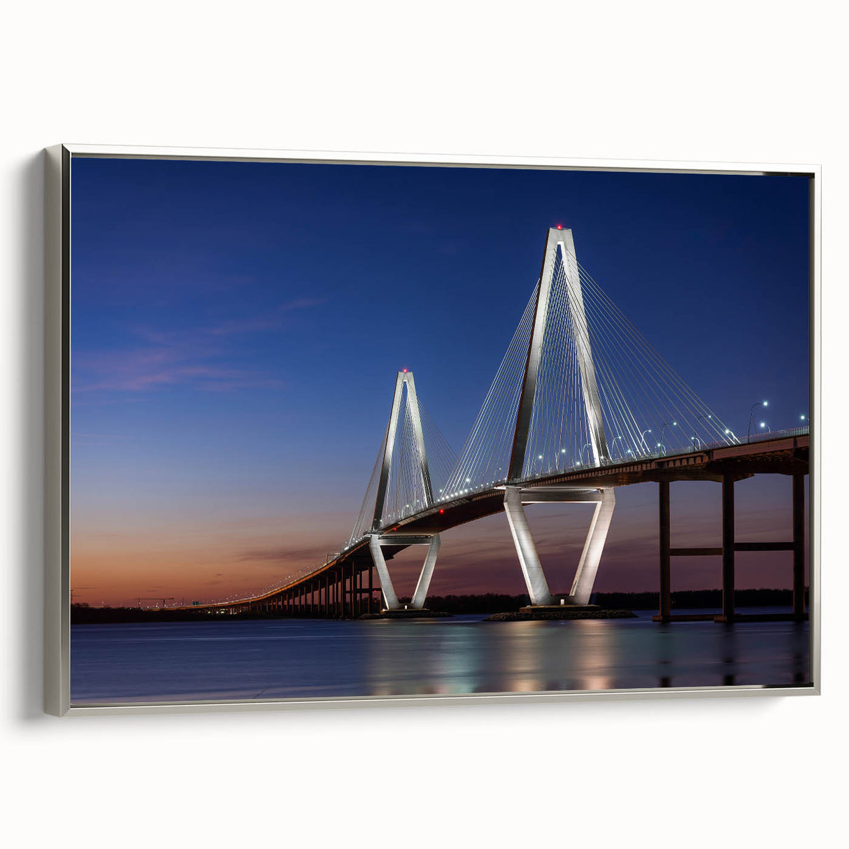 Framed canvas of a vintage Charleston landscape painting in muted colors, ideal for living room decor.