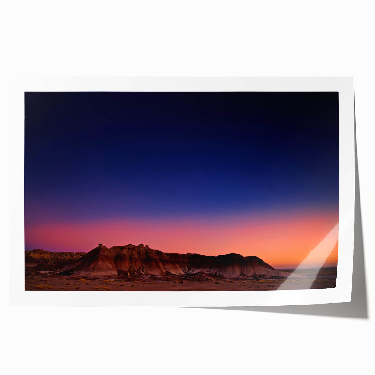 Rolled print of the South Dakota Badlands in muted earth tones, ideal for art wall dining room.