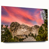 Acrylic print of Mt. Rushmore in natural colors, ideal for bedroom or dining room art.