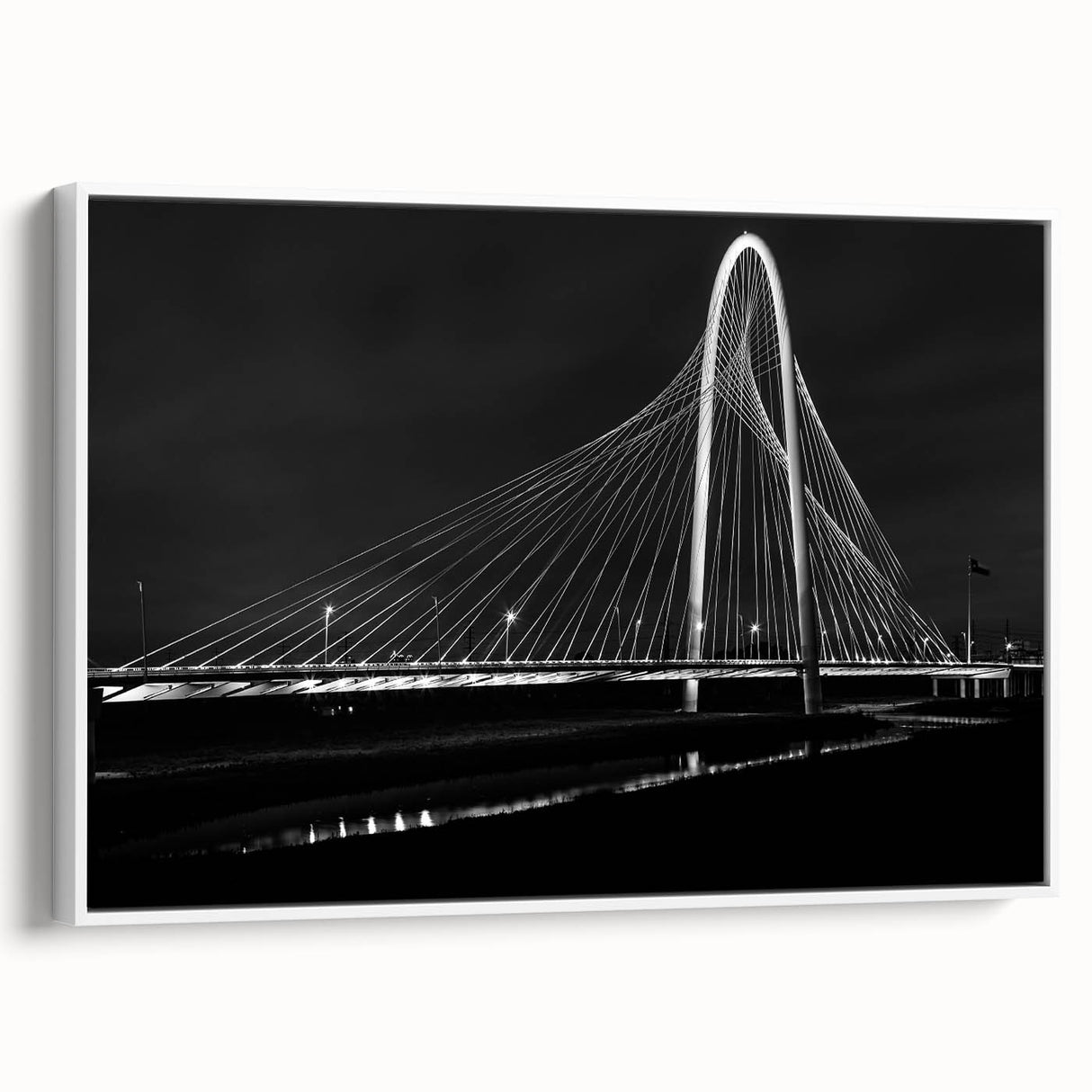 Framed canvas of vintage poster art featuring a colorful Dallas skyline, ideal for extra large living room wall decor.