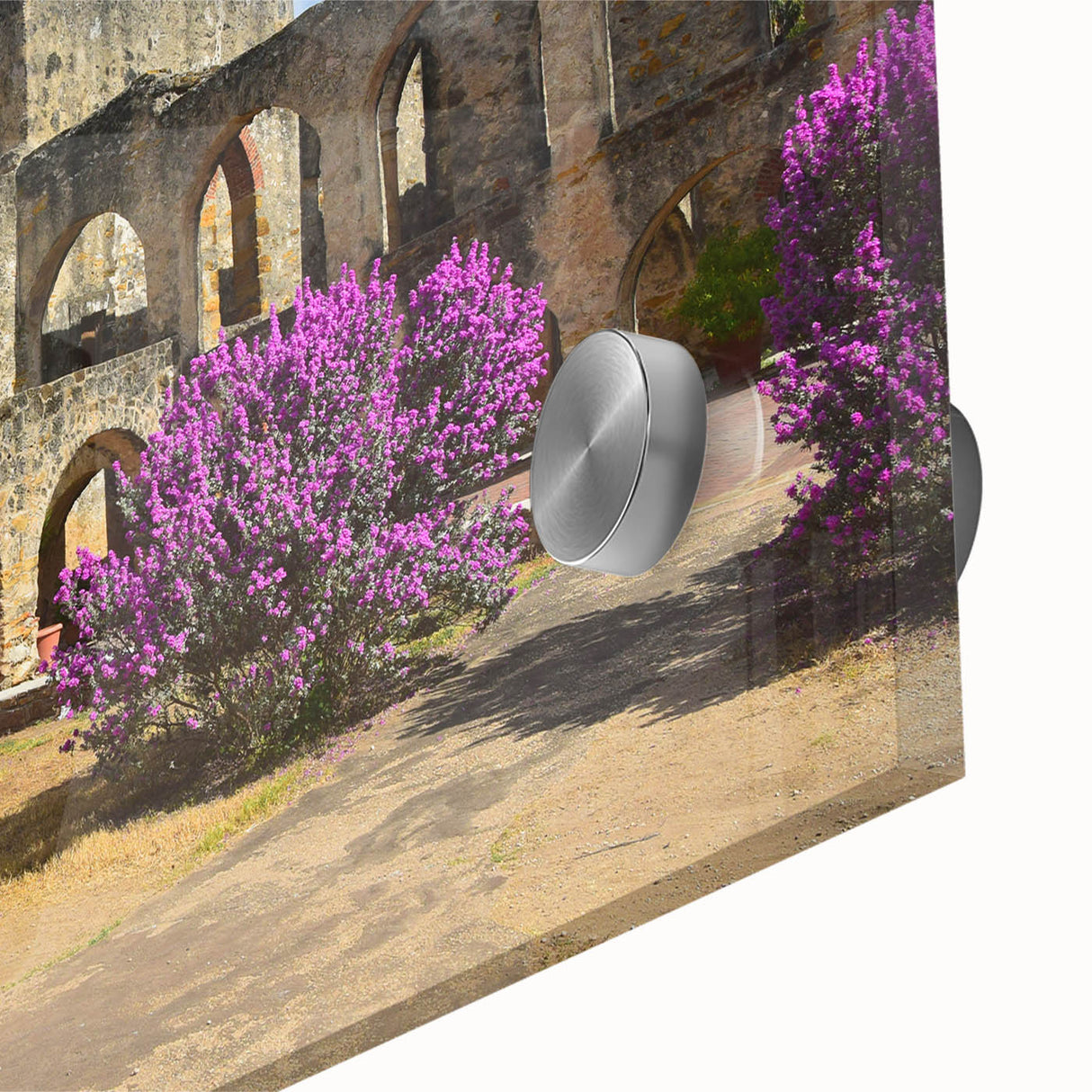 Large abstract wall art of San Antonio skyline in muted earth tones on acrylic glass, ideal for dining room ambiance.