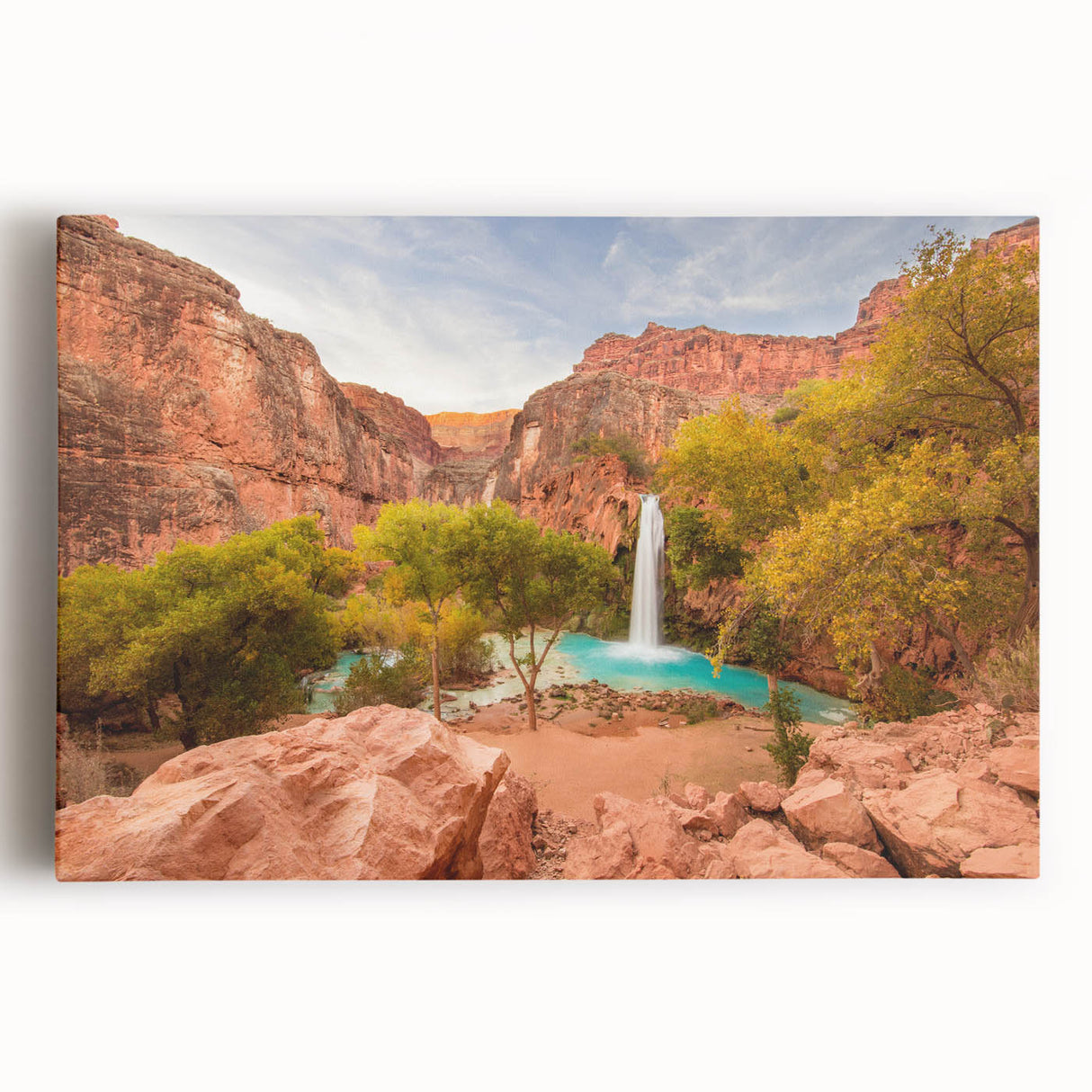 Black and white photograph of Zion National Park on stretched canvas, ideal for kitchen art.