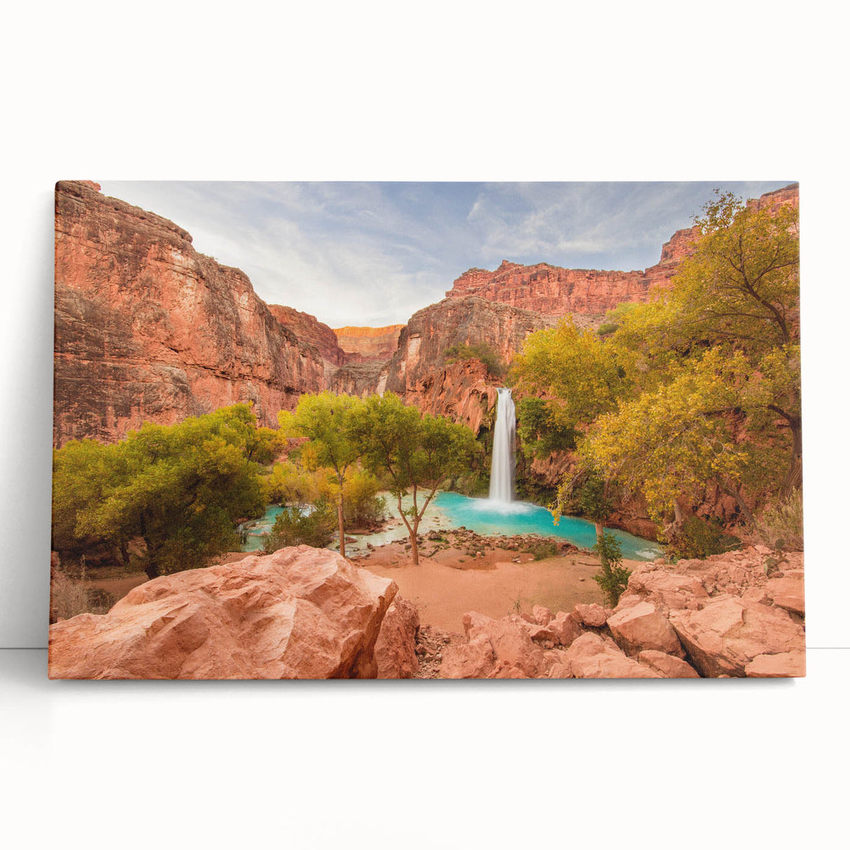 Black and white photo of Zion National Park on stretched canvas, ideal for kitchen wall art.