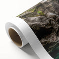 Art deco poster of Vermont scenery in pastel shades on rolled canvas, ideal for nursery wall art.