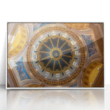 Acrylic print of Washington D.C. Capitol building in art deco style with muted tones, ideal for modern art wall decor.