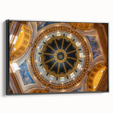 Black and white wall art featuring the Washington DC Capitol on framed canvas, suitable for bedroom decoration.