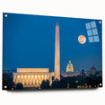 Acrylic print of the Lincoln Memorial in Washington DC, in muted gray tones, suitable for bedroom or dining room decor.