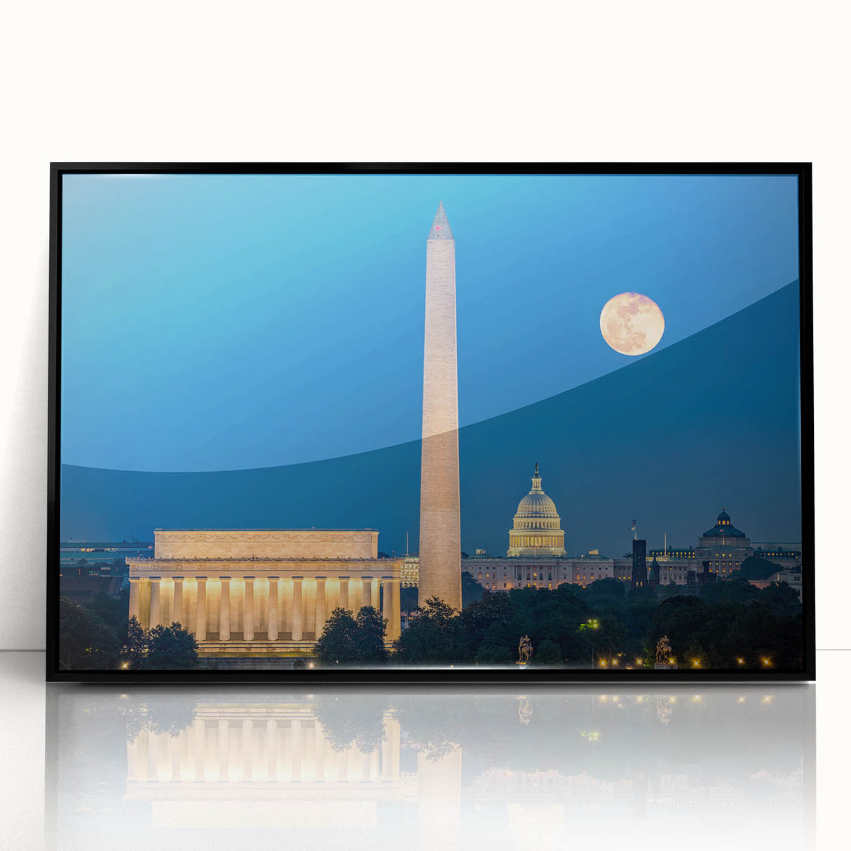 Large abstract wall art of Washington D.C.