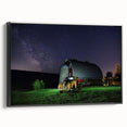 Black and white framed canvas of the Palouse landscape, ideal for bedroom wall decor.