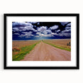Colorful abstract art print of West Virginia scenery in vibrant hues on a large framed canvas, ideal for living room decor.