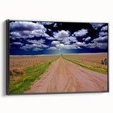 Black and white framed canvas of a vintage West Virginia landscape, ideal for bedroom wall decor.