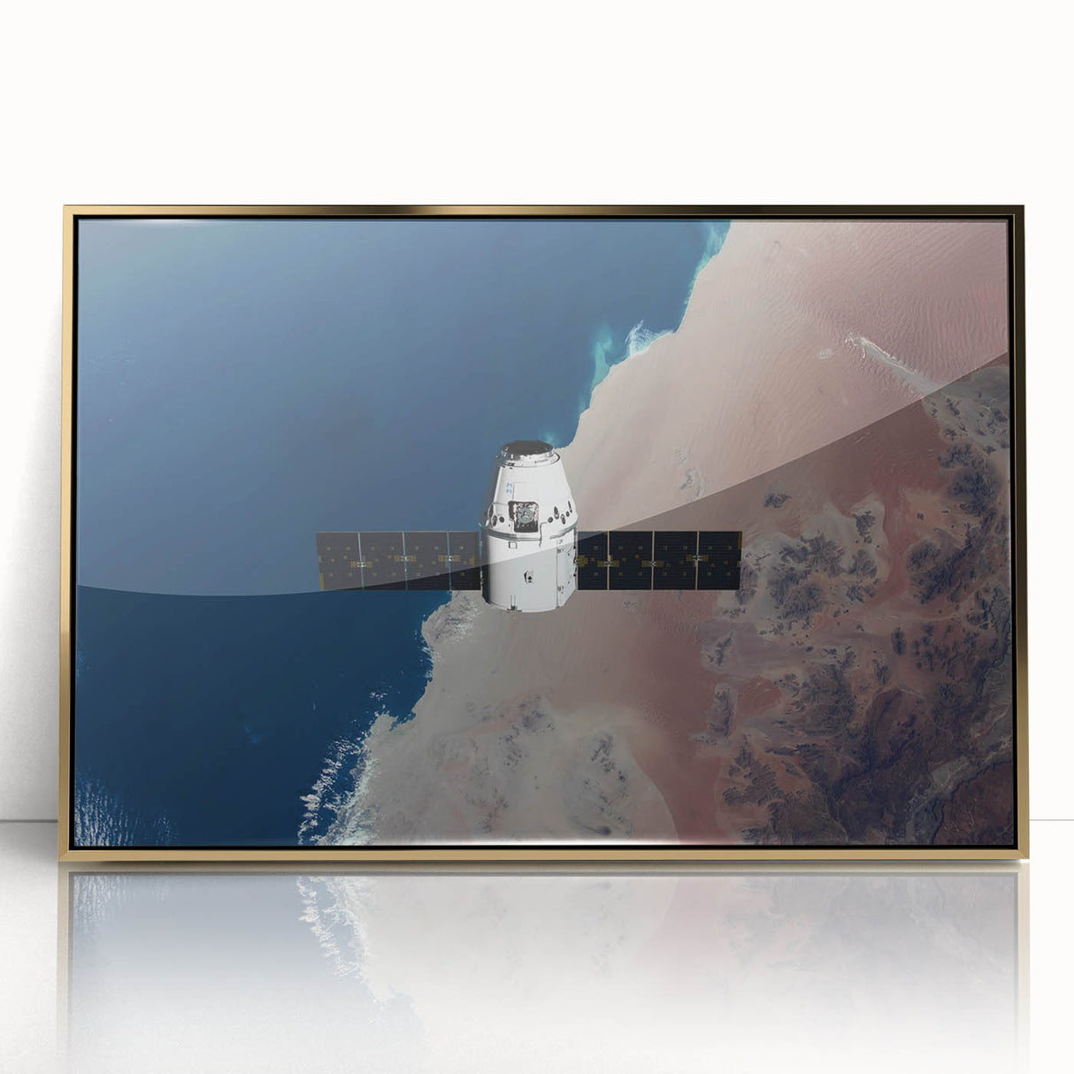 Satellite in Orbit Wall Art - NASA Space Exploration Canvas Print