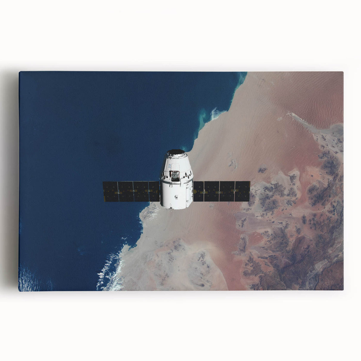 Satellite in Orbit Wall Art - NASA Space Exploration Canvas Print