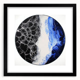 Abstract geometric frame with a matte black finish, showcasing a modern design suitable for home decor. Perfect for enhancing contemporary interiors or art displays.