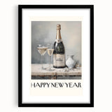 Elegant Champagne Toast - New Year's Eve Wall Art Print