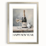 Elegant Champagne Toast - New Year's Eve Wall Art Print