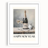 Elegant Champagne Toast - New Year's Eve Wall Art Print