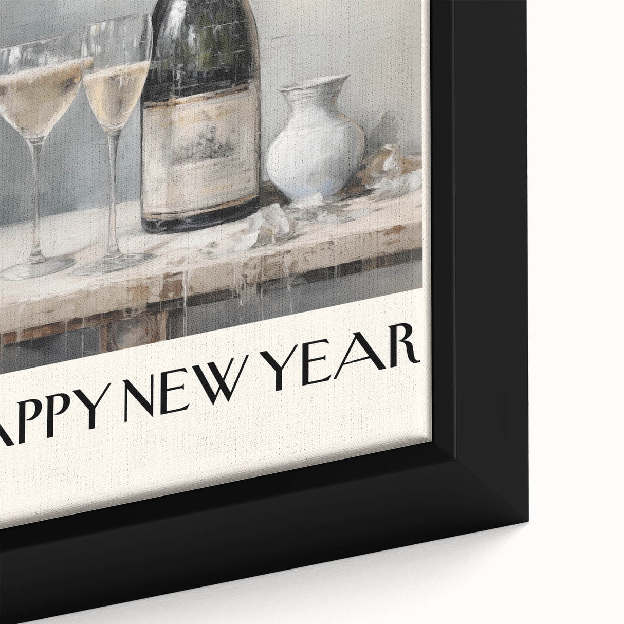 Elegant Champagne Toast - New Year's Eve Wall Art Print