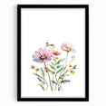 Floral Girls Room Wall Art – Pastel Wildflower Nursery Print