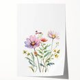 Floral Girls Room Wall Art – Pastel Wildflower Nursery Print