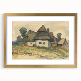 Realism Art Print – Village Motif by Zolo Palugyay | Rustic Countryside Scene
