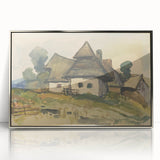 Realism Art Print – Village Motif by Zolo Palugyay | Rustic Countryside Scene