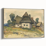 Realism Art Print – Village Motif by Zolo Palugyay | Rustic Countryside Scene