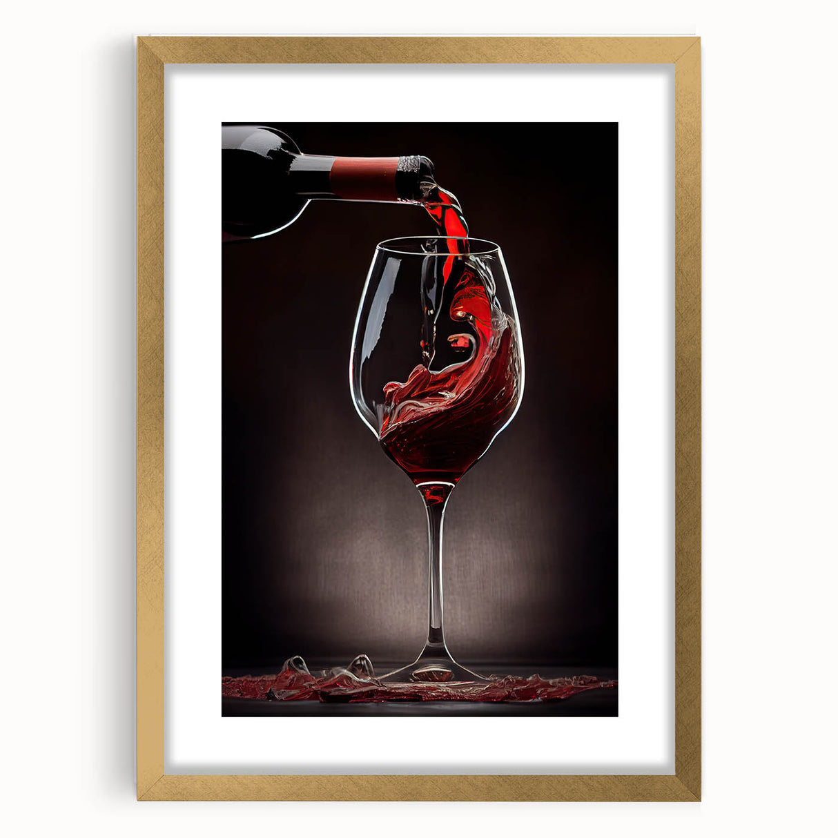 Elegant Wine Pour - Framed Kitchen Prints for Sophisticated Decor