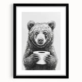 Bathroom Canvas Art - Bear Holding Toilet Paper