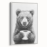 Bathroom Canvas Art - Bear Holding Toilet Paper