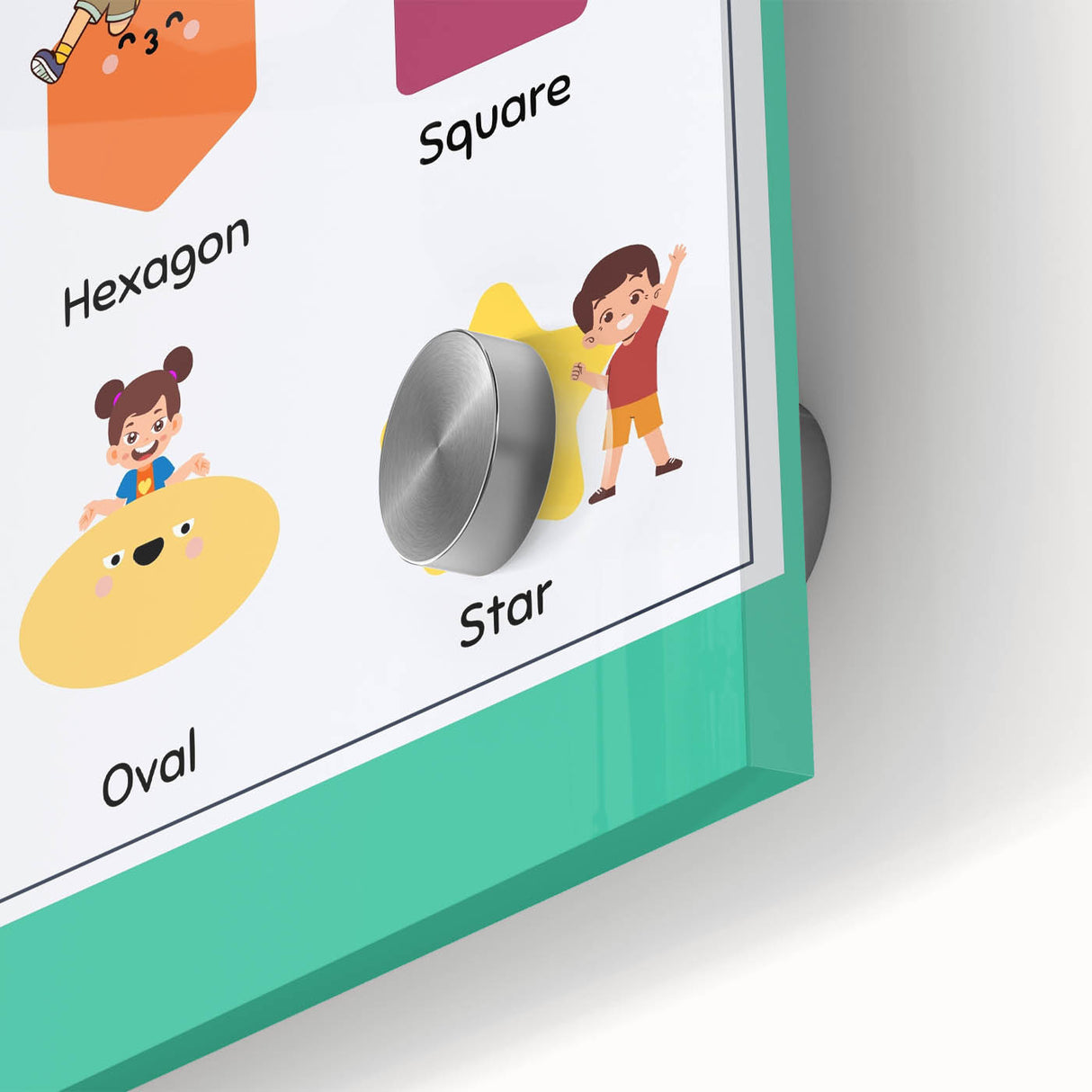 2D Shapes Kids Educational Wall Art – Learning Poster