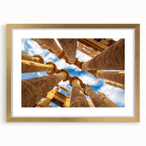 Textured abstract art print of an African landscape in earthy tones on a framed canvas, ideal for bedroom art.