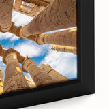 Extra large framed canvas featuring a textured, colorful depiction of an African scenery, ideal for living room decor.
