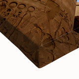 Black and white landscape art painting of Egyptian scenery on stretched canvas, ideal for bedroom wall art.