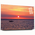 Acrylic glass print of a Madagascar landscape in vibrant earth tones, ideal for dining room or bedroom decor.