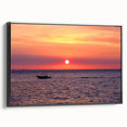 Black and white landscape art painting of Madagascar on framed canvas, ideal for bedroom wall decor.