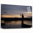 Acrylic print of a large abstract depiction of Mali scenery in earthy tones, suitable for bedroom or dining room decor.