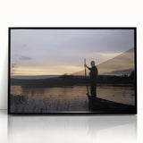 Large abstract wall art featuring an acrylic print of a Mali scenery in black and white tones.