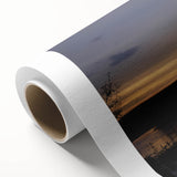 Art Deco-style poster depicting a serene Mali landscape on rolled canvas, ideal for nursery wall art or dining room ambiance.