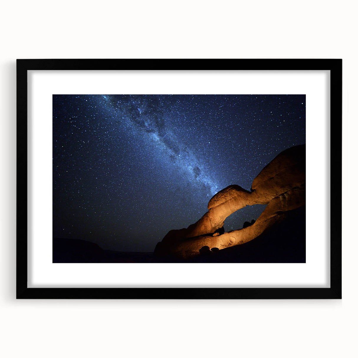 Extra large framed wall art of an abstract depiction of an African scenery in vibrant, colorful textures.