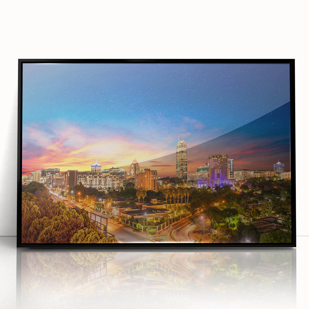 Large abstract wall art depicting an African landscape in muted earth tones on a framed acrylic.