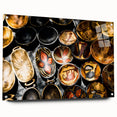 Acrylic print of a large abstract depiction of Zambia's landscape in earth tones, ideal for bedroom or dining room decor.