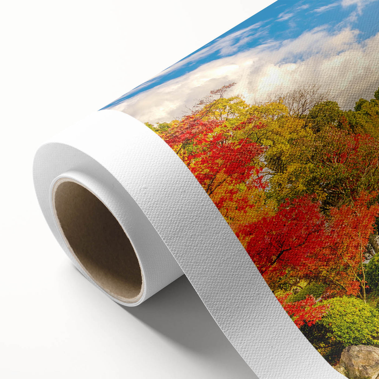 Art deco poster of Kyoto scenery with soft pastel shades on rolled canvas, ideal for nursery wall art.
