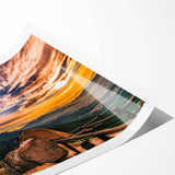 Extra large rolled print featuring line art flowers in monochrome, ideal for large living room wall art.