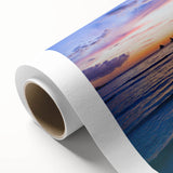 Art Deco style poster of a Philippine landscape on rolled canvas, featuring soft pastel tones, ideal for nursery wall art.